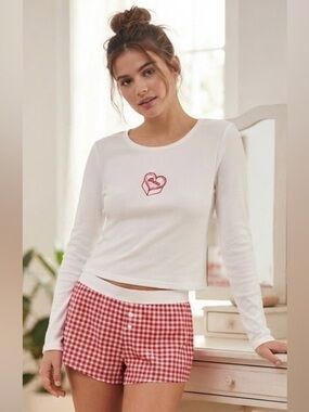 Honey Peach 2 Piece Lounge/PJ Shorts Set